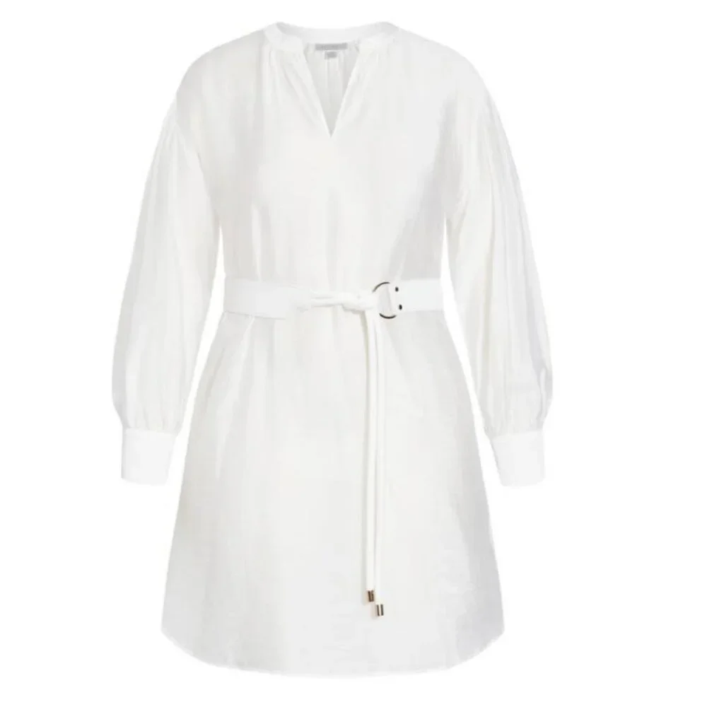 NWT City Chic REFINITY Ivory White Sienna Sleeve Tunic Dress 20